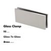 Brushed Nickel Fixed Clips Glass Door Clamps
