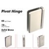Brushed Nickel Frameless Glass Shower Door Pivot Hinge 360 Degree Bathroom Door Hardware