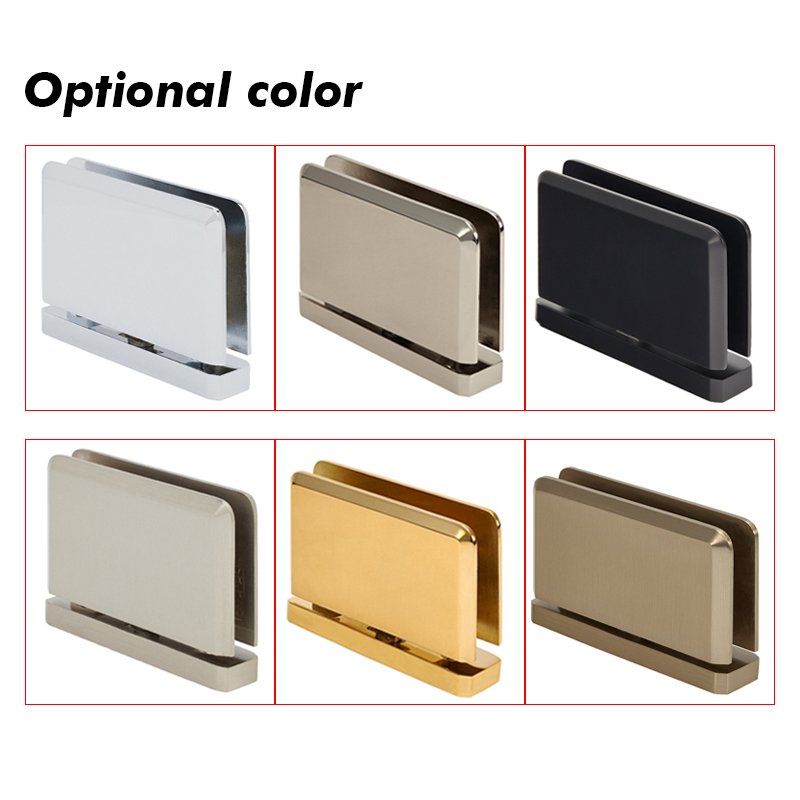 Brushed Nickel Frameless Glass Shower Door Pivot Hinge 360 Degree Bathroom Door Hardware