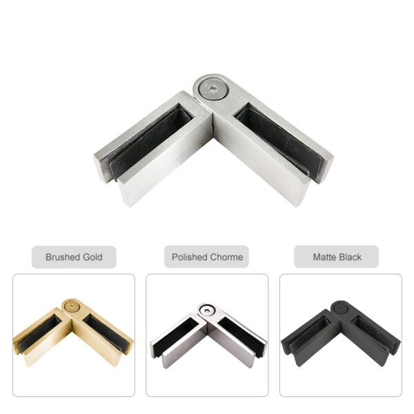 Brushed Nickel Glass Balustrade Railing Stair Handrails Clamp 1 Brushed Nickel Glass Balustrade Railing Stair Handrails Clamp