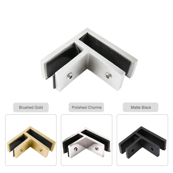 Brushed Nickel Glass Balustrade Railing Stair Handrails Clamp 1 Brushed Nickel Glass Balustrade Railing Stair Handrails Clamp