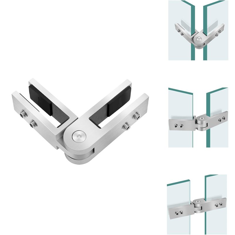 Brushed Nickel Glass Balustrade Railing Stair Handrails Clamp