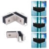 Brushed Nickel Glass Balustrade Railing Stair Handrails Clamp