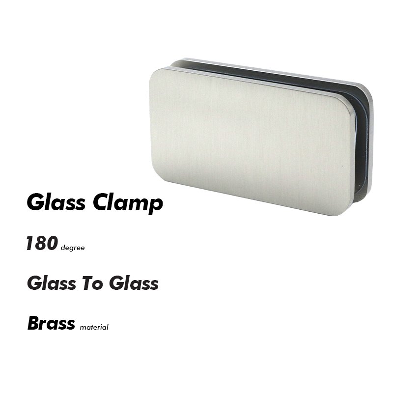 Brushed Nickel Glass Shower Door Clips Clamps 2 Brushed Nickel Glass Shower Door Clips Clamps