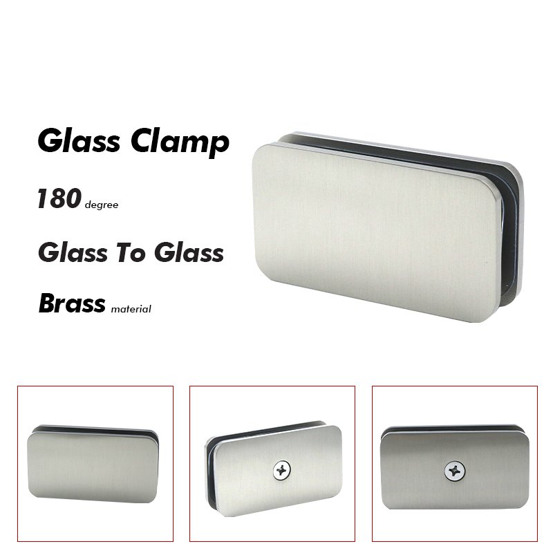 Brushed Nickel Glass Shower Door Clips Clamps 3 Brushed Nickel Glass Shower Door Clips Clamps