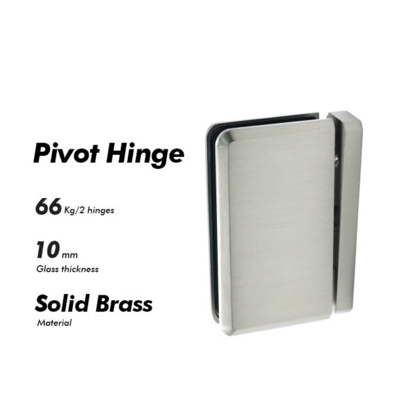 Brushed Nickel Rotatable 360 Degree Glass Door Pivot Hinges