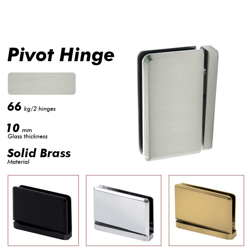Brushed Nickel Rotatable 360 Degree Glass Door Pivot Hinges 3 Brushed Nickel Rotatable 360 Degree Glass Door Pivot Hinges