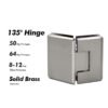 Brushed Nickel Solid Brass Bathroom Hinge Shower Door Hardwares