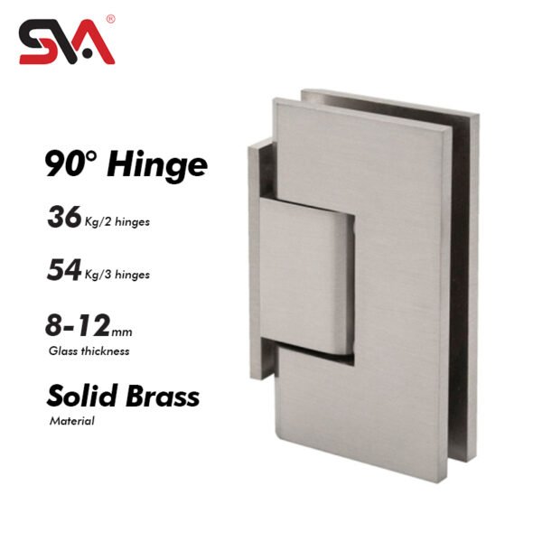 Brushed Nickel Solid Brass Bathroom Hinge Shower Door Hardwares