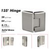 Brushed Nickel Solid Brass Bathroom Hinge Shower Door Hardwares