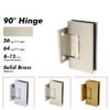 Brushed Nickel Solid Brass Shower Hinge Glass Door Hardwares