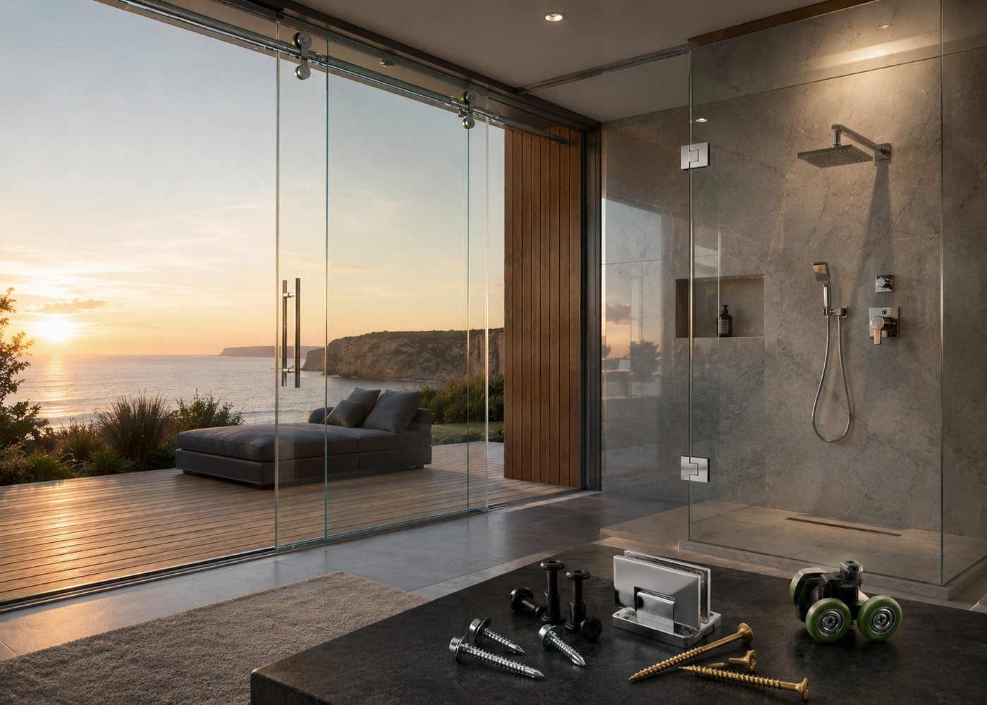 Glass door hardware and screw supply for international distributors