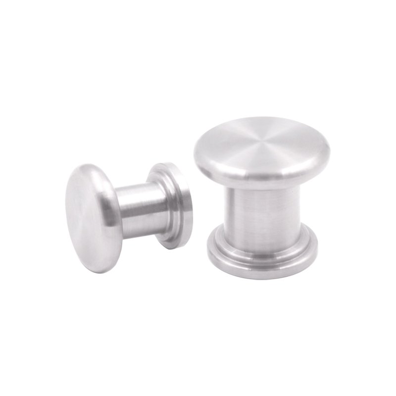 Classic Round Shower Door Glass Knob Handles Single-Sided