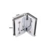 Cost-Effective Price Full Back Plate 90 Degree Glass To Glass Brass Door Hinge