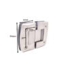 Curved 180 Degree Glass To Glass Ss304 Ss316 Glass Door Hinges