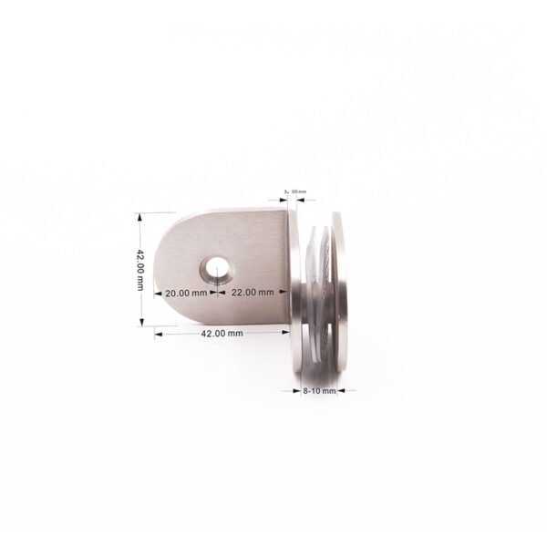 Curved 90 Degree Stainless Steel Wall Mounted Glass Clamp Glass Partition