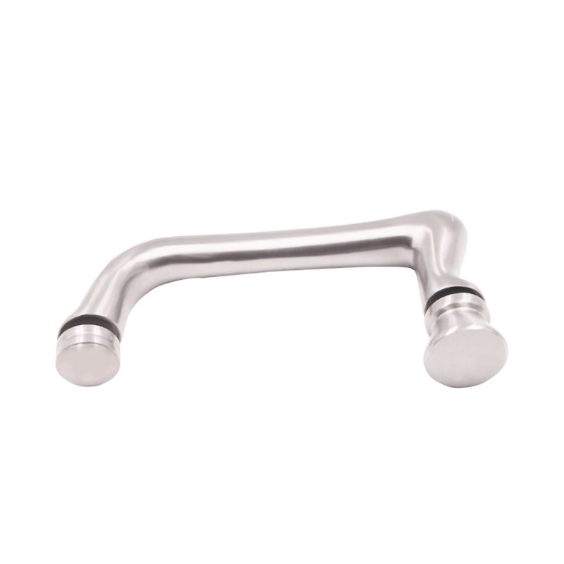 Custom Fit Irregular Tempered Glass Pull Handle For Shower Door