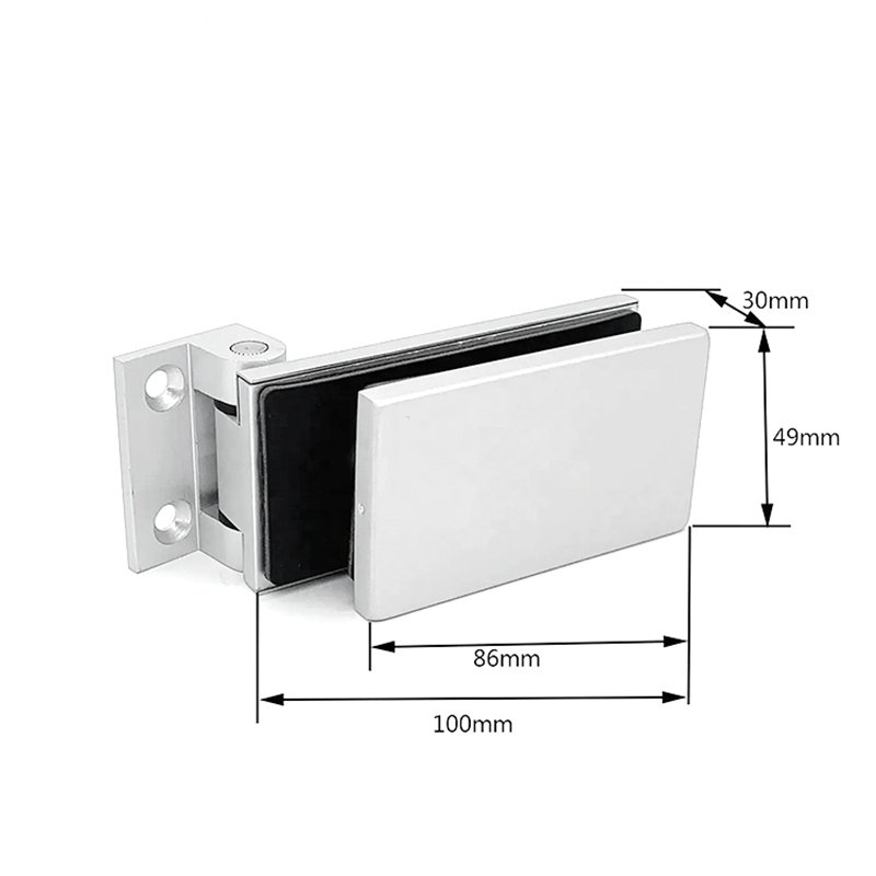 Customization Aluminum Door Shower Screen Hinges Wall To Glass Pivot Shower Hinge