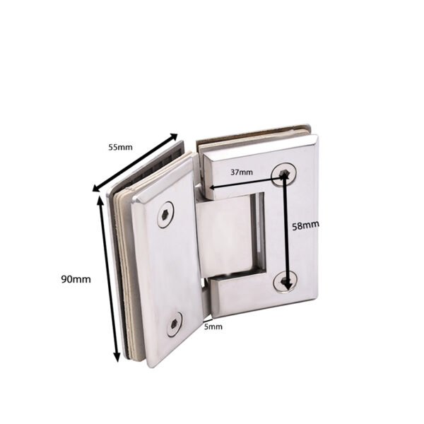 Factory Price Ddp 135 Degree Glass To Glass Stainless Steel Pivot Door Hinges
