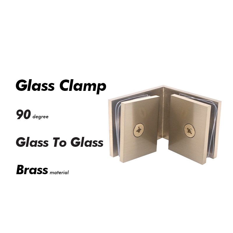 Fixed Clips Glass Door Clamps 2 Fixed Clips Glass Door Clamps