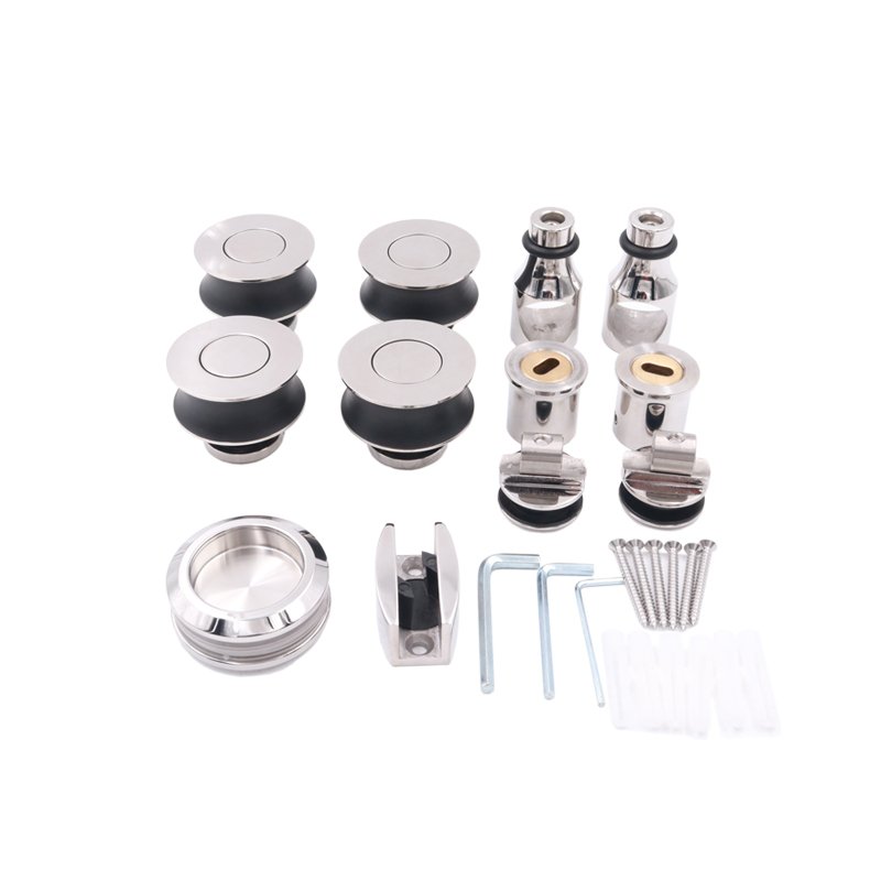 Four Wheels Shower Sliding Glass Door Hardware Barn Door Fitting Kits Factory Price
