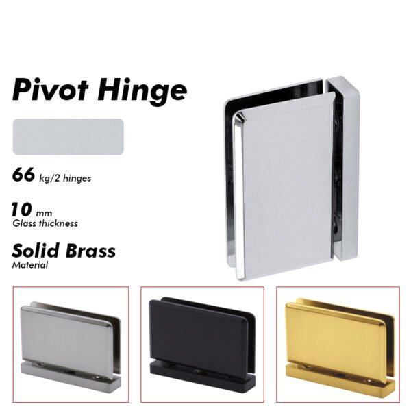 Frameless Bathroom Brass Hinge Pivot Hinge For Glass Shower Door