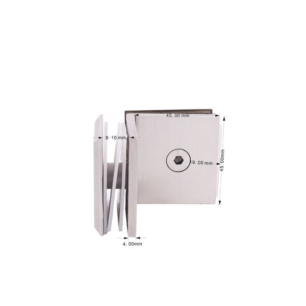 Frameless Glass Door Accessories 90 Degree Glass Door Clamp Clips