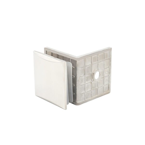 Glass Door Hardware 90 Degree Stainless Steel Wall Mounted Glass Clamp