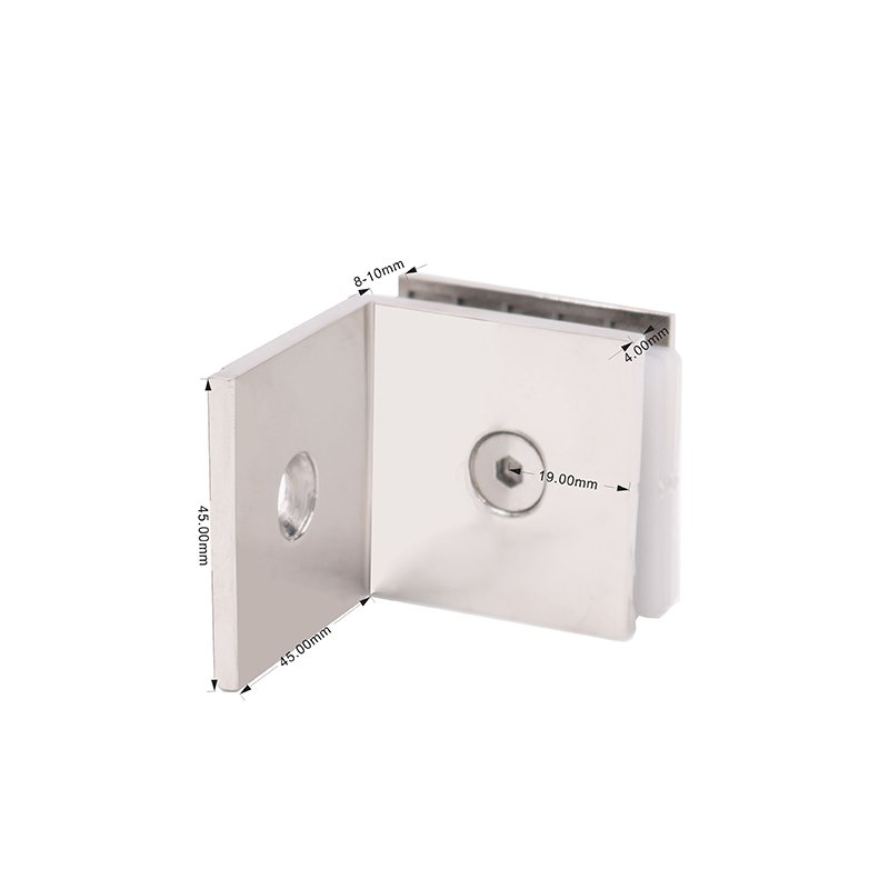 Glass Door Hardware 90 Degree Stainless Steel Wall Mounted Glass Clamp 2 Glass Door Hardware 90 Degree Stainless Steel Wall Mounted Glass Clamp