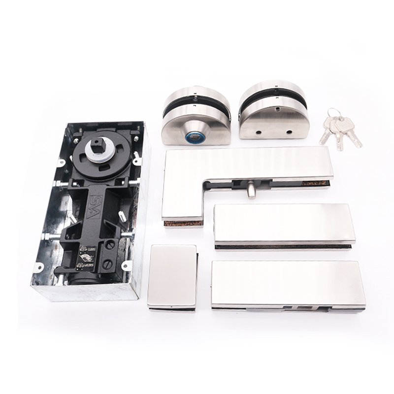 Glass Gate Door Hardware Kit With Floor Spring Hinge Patch Fittings Door Closers