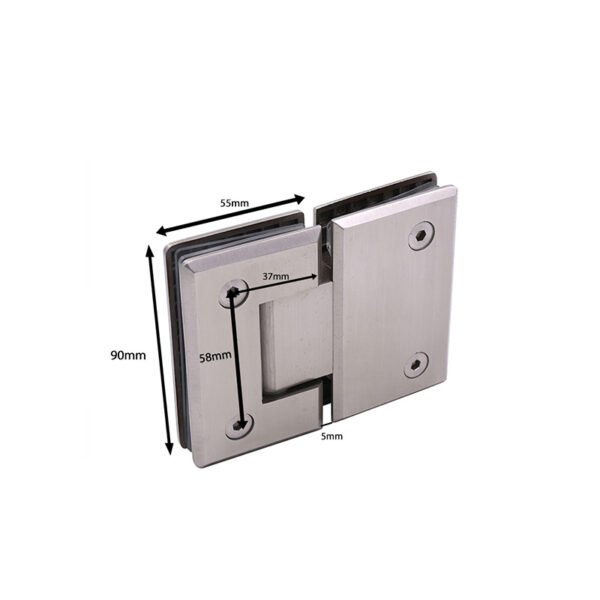High Quality 180 Degree Glass To Glass Stainless Steel Hydraulic Glass Hinge