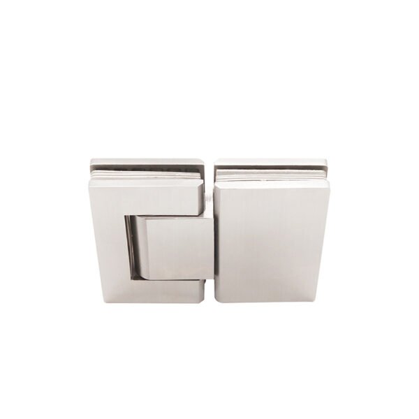 High Quality Square Adjustable 180 Degree Glass To Glass Stainless Steel Hinge