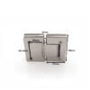 High Quality Square Adjustable 180 Degree Glass To Glass Stainless Steel Hinge