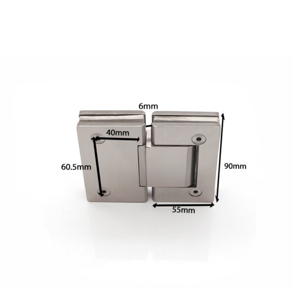 High Quality Square Adjustable 180 Degree Glass To Glass Stainless Steel Hinge