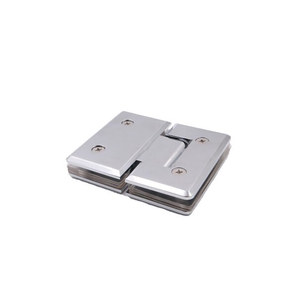 High Quality Square Bevel 180 Degree Glass To Glass Solid Brass Hinge