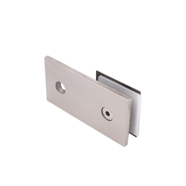High Quality Square Beveled 180 Degree Ss304 Chrome Satin Glass Clamp Clips