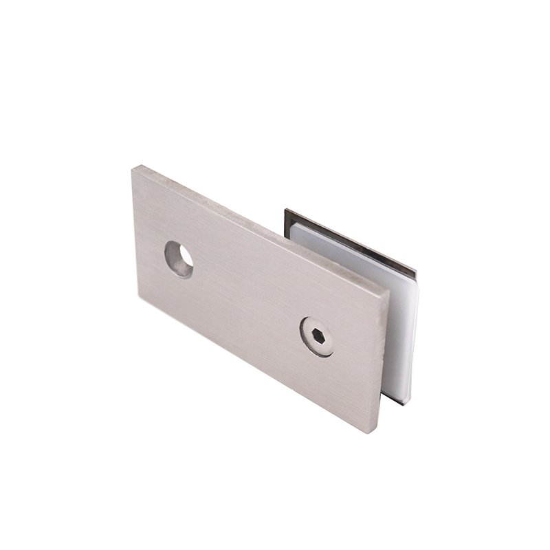 High Quality Square Beveled 180 Degree Ss304 Chrome Satin Glass Clamp Clips