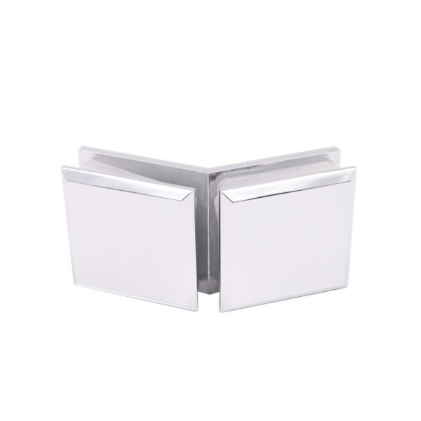 High Quality Square Beveled Glass To Glass Brass Glass Clamp Glass Clips