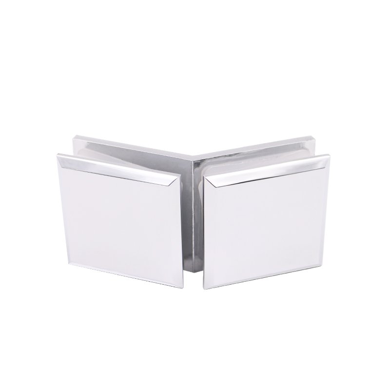 High Quality Square Beveled Glass To Glass Brass Glass Clamp Glass Clips