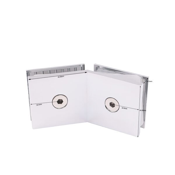 High Quality Square Beveled Glass To Glass Brass Glass Clamp Glass Clips
