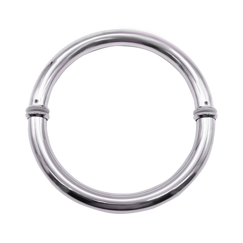 High Quality Tubular Back To Back Circular Tempered Glass Door Pull Handle 2 High Quality Tubular Back To Back Circular Tempered Glass Door Pull Handle