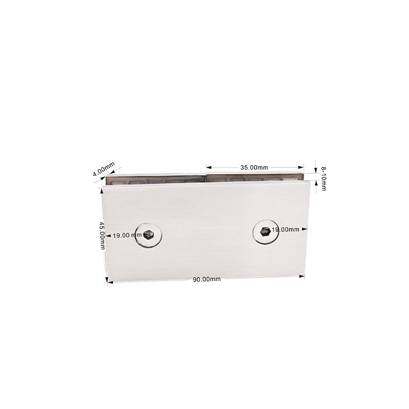 Innovation Capacity Square 180 Degree Glass To Glass Stainless Steel Glass Clamp