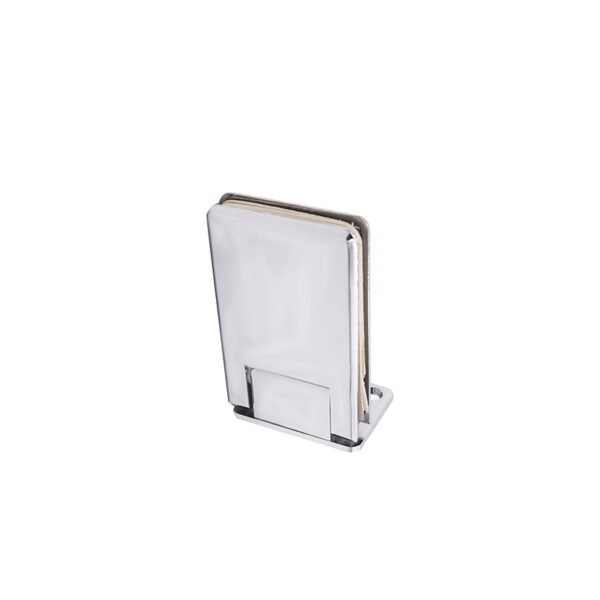 Long Beveled Chrome Plated Brass Glass Shower Door Hinge Offset Back Plate