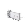 Long Beveled Full Back Plate Brass Shower Hinge Glass Hardware