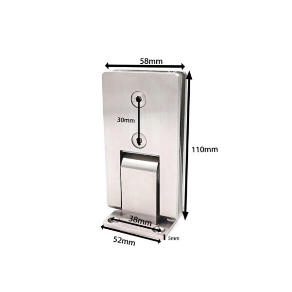 Long Square Wall Mount Ss Shower Hinge Frameless Glass Hardware
