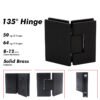 Matte Black 135 Degree Glass To Glass Shower Door Hinges