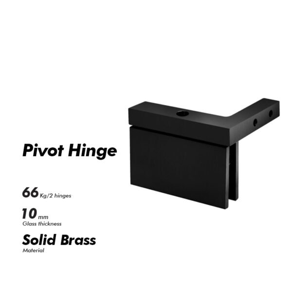 Matte Black 360 Degree Rotatable Glass Door Pivot Hinges