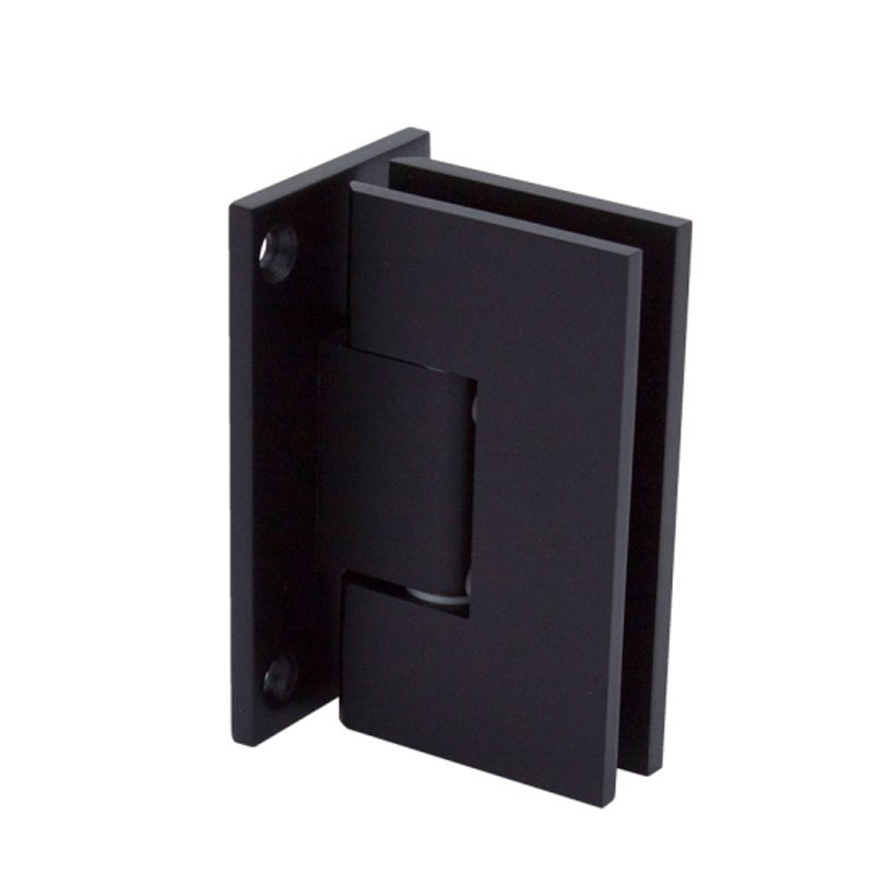 Matte Black 90 Degree Not Adjustable Shower Door Hinges