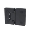 Matte Black Adjustable Tempered Glass Glass Accessories Solid Brass Shower Door Hinges