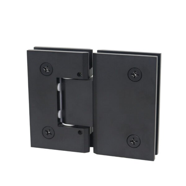 Matte Black Adjustable Tempered Glass Glass Accessories Solid Brass Shower Door Hinges